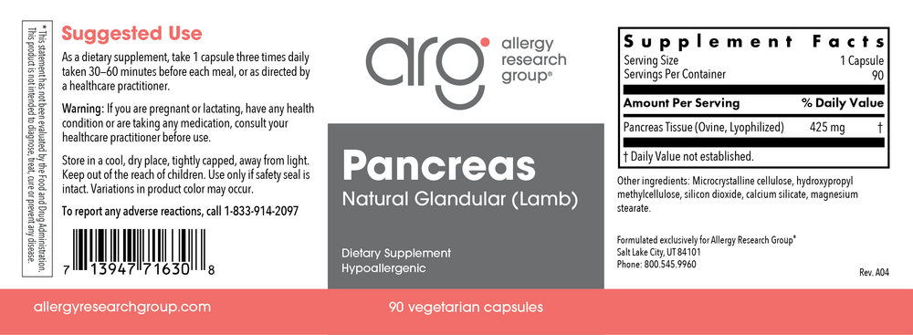 Product image for Pancreas Natural Glandular (Lamb).