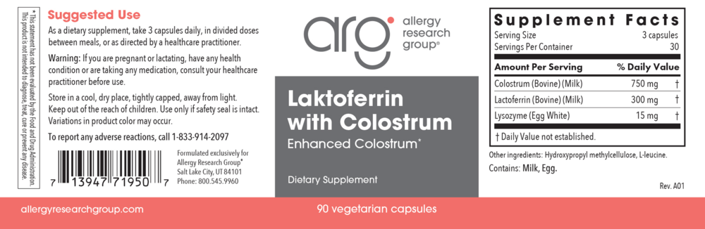 Product image for Laktoferrin w/ Colostrum.