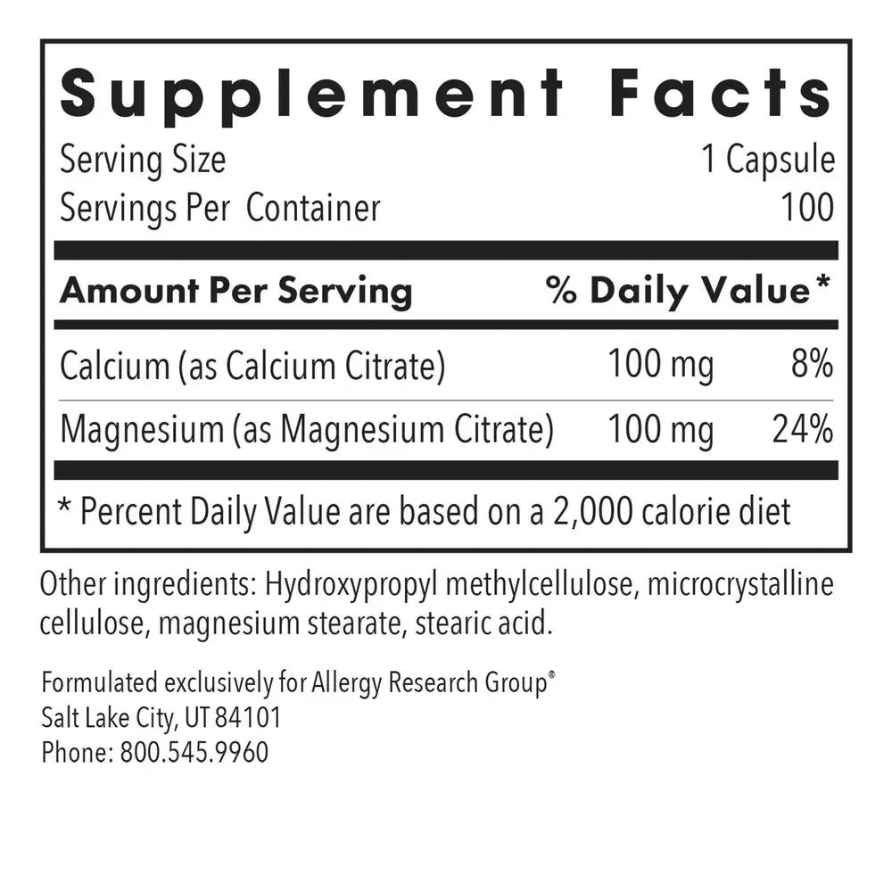 Product image for Calcium/Magnesium Citrate.