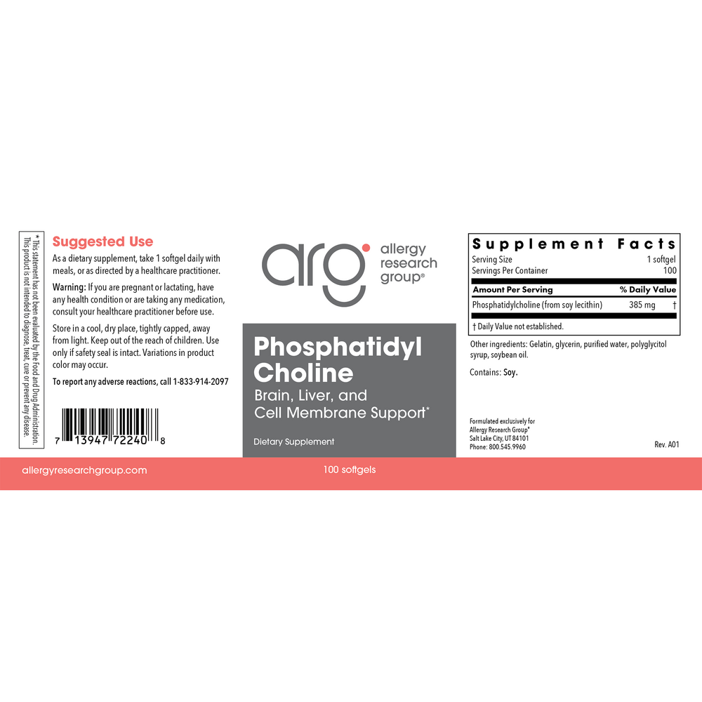 Product image for Phosphatidyl Choline 385mg.