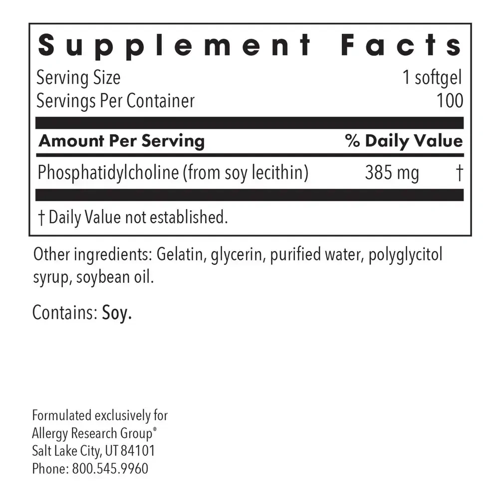 Product image for Phosphatidyl Choline 385mg.