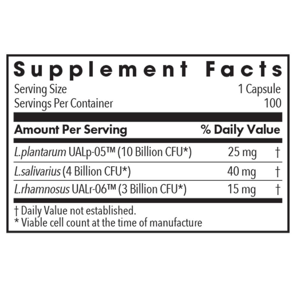Product image for Lactobacillus Plantarum&#x2F;Rhamnosus&#x2F;Salivari.