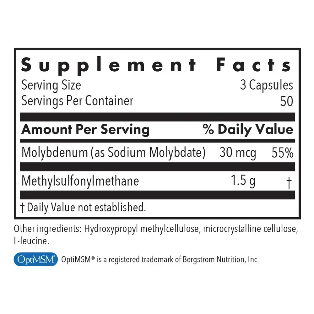 Product image for MSM 500mg.
