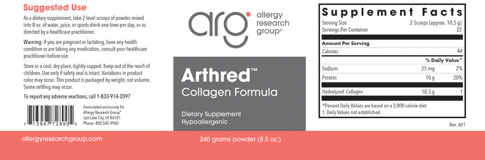 Product image for Arthred Collagen Formula.