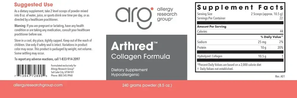Product image for Arthred Collagen Formula.