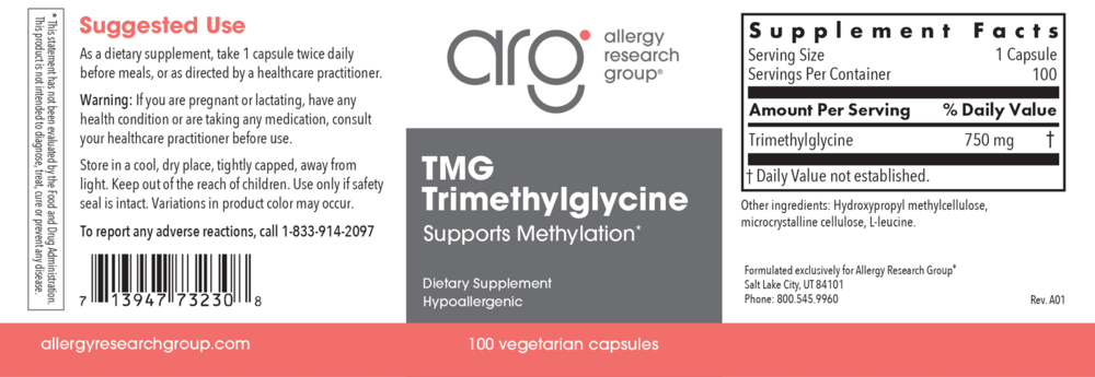Product image for TMG 750mg.