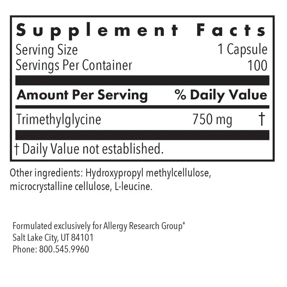 Product image for TMG 750mg.