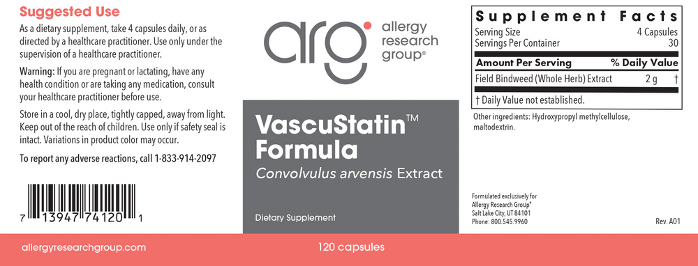 Product image for VascuStatin Formula.