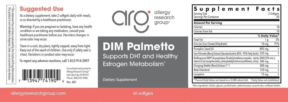Product image for DIM Palmetto Detox Formula.