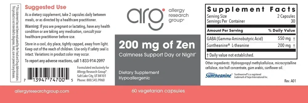 Product image for 200 mg of Zen Stress Support.