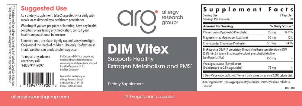 Product image for DIM Vitex Hormone Detox.