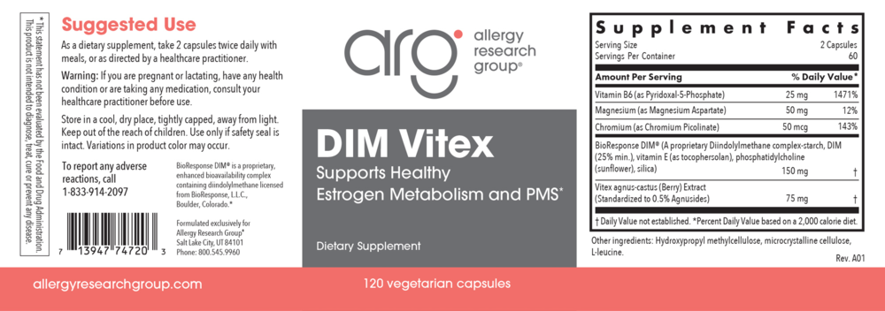 Product image for DIM Vitex Hormone Detox.