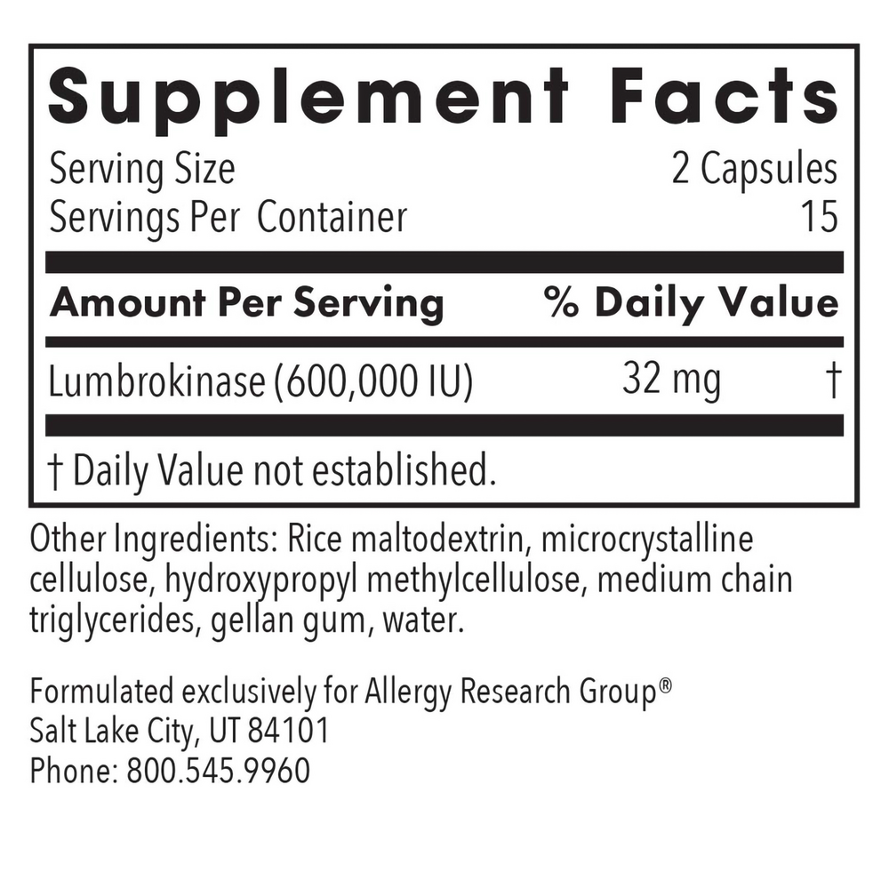 Product image for Lumbrokinase Circulatory Systemic Enzymes.