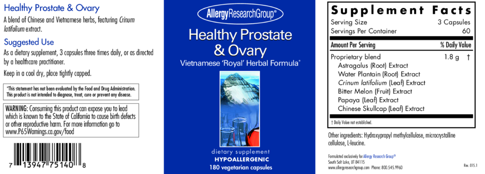 Product image for Healthy Prostate and Ovary.