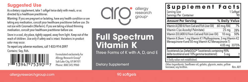Product image for Full Spectrum Vitamin K.