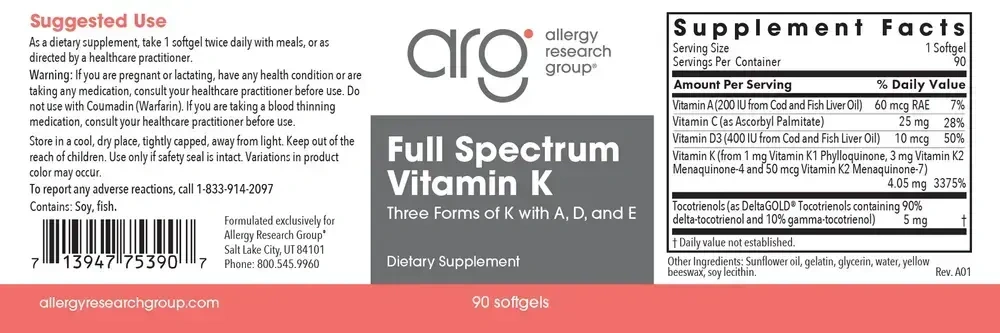 Product image for Full Spectrum Vitamin K.