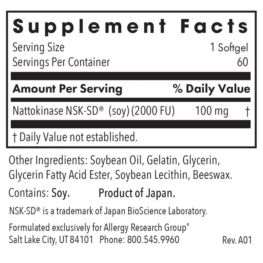 Product image for Nattokinase Circulatory Systemic Enzymes.