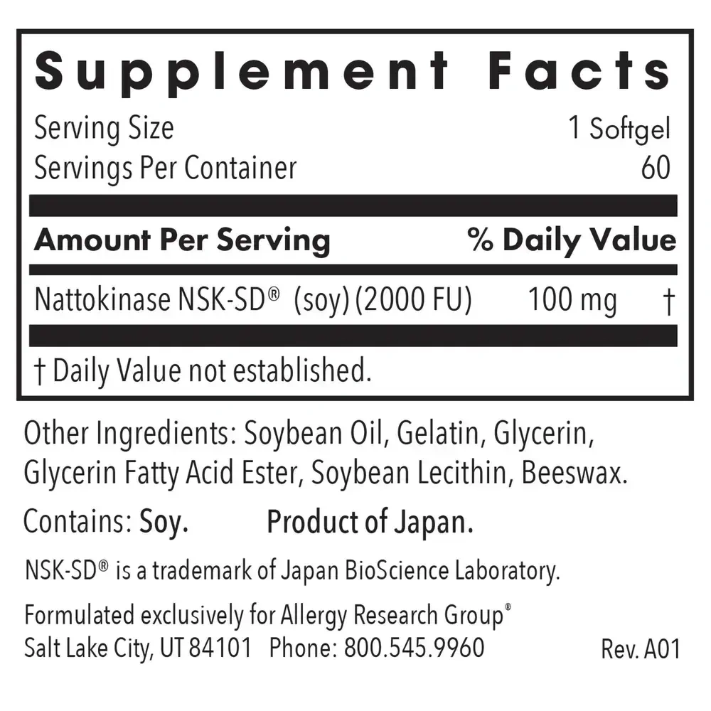 Product image for Nattokinase Circulatory Systemic Enzymes.