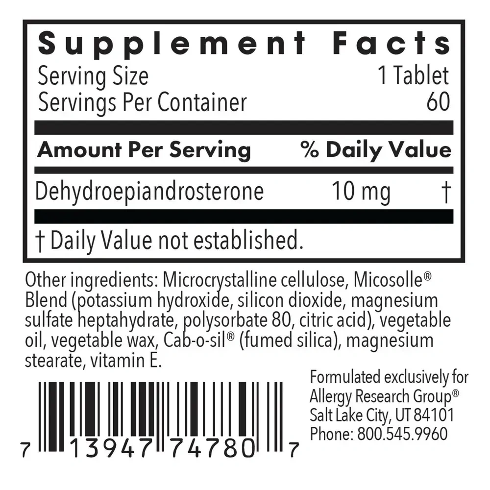 Product image for DHEA 10mg Micronized Lipid Matrix.