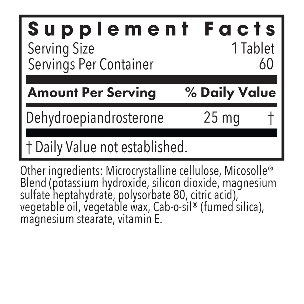 Product image for DHEA (micronized) 25 mg.