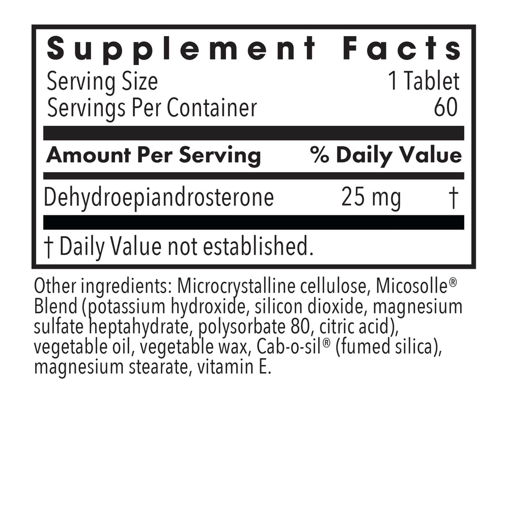 Product image for DHEA (micronized) 25 mg.