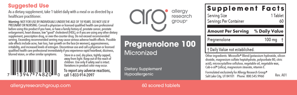 Product image for Pregnenolone 100 Hormone Support.