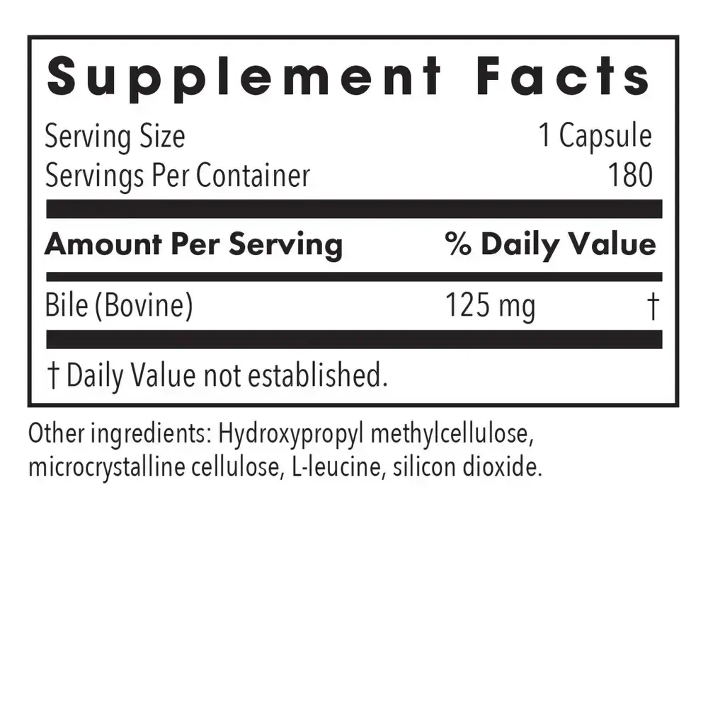 Product image for Ox Bile 125 mg Digest.