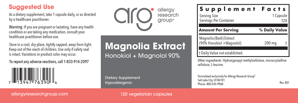 Product image for Magnolia Extract Honokiol + Magnolol 90%.