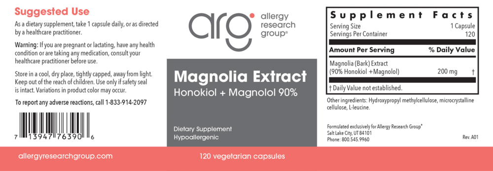 Product image for Magnolia Extract Honokiol + Magnolol 90%.