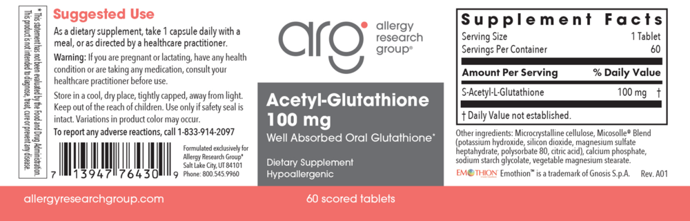 Product image for Acetyl L-Glutathione.