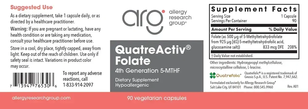 Product image for QuatreActiv® Folate (4th Generation 5-MTHF).