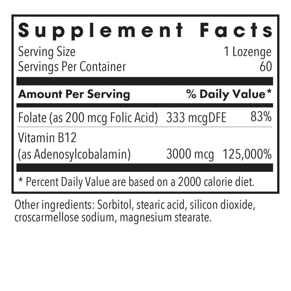 Product image for B12 Adenosylcobalamin 3,000mcg.
