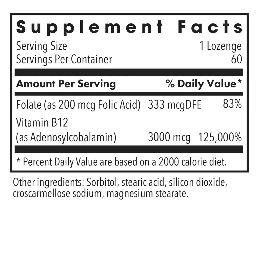 Product image for B12 Adenosylcobalamin 3,000mcg.