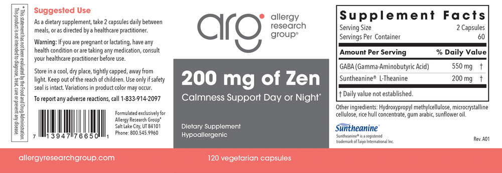 Product image for 200 mg of Zen Stress Support.