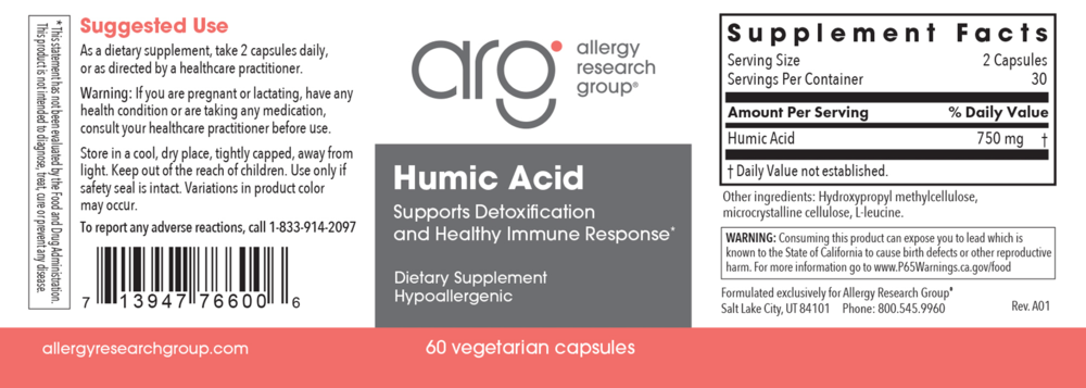 Product image for Humic Acid 750mg.