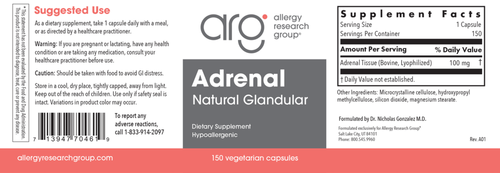 Product image for Adrenal Natural Glandular.