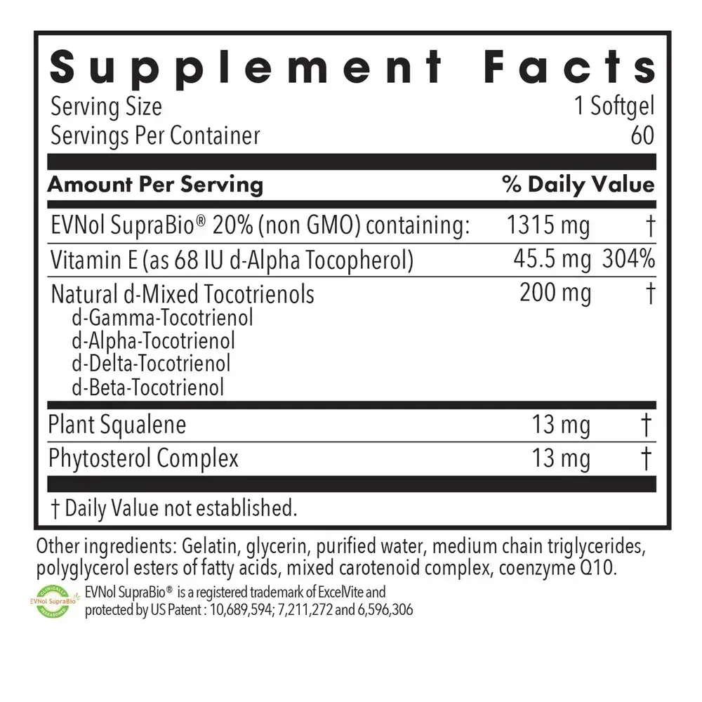 Product image for Tocomin SupraBio Tocotrienols 200mg.