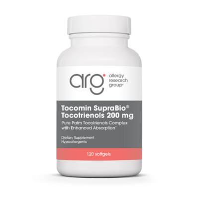 Tocomin SupraBio Tocotrienols 200mg 120 Softgels Allergy Research Group
