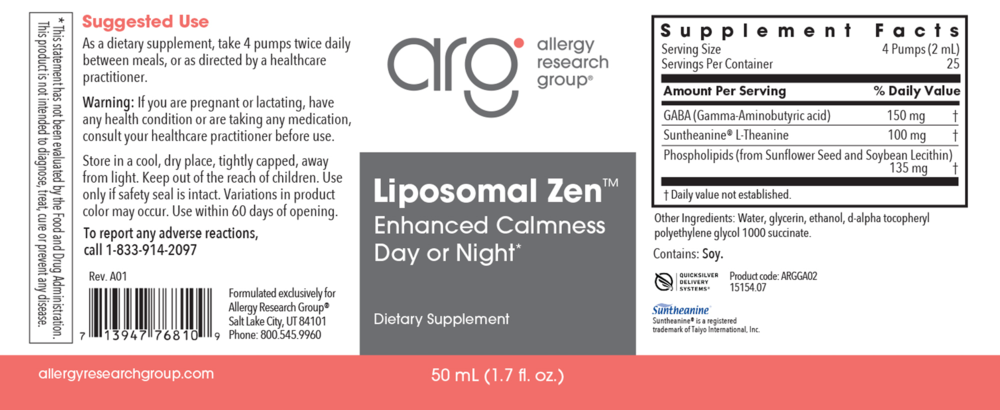 Product image for Liposomal Zen.