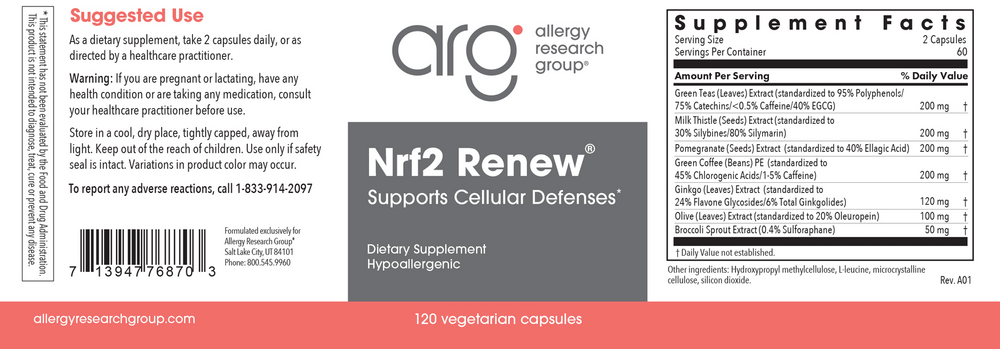 Product image for Nrf2 Renew Sulforaphane EGCG.