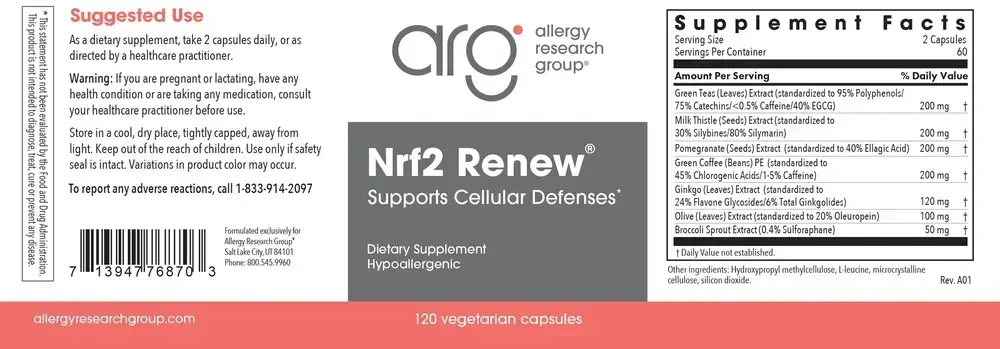Product image for Nrf2 Renew Sulforaphane EGCG.