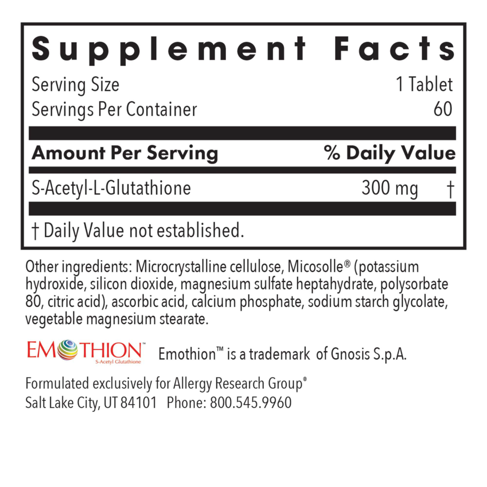 Product image for Acetyl-Glutathione 300 mg.