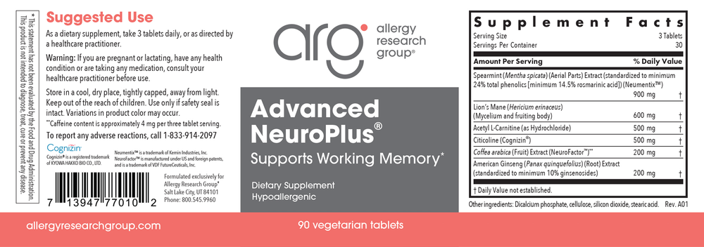 Product image for Advanced NeuroPlus Clinical Nootropic.