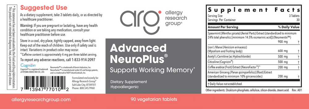 Product image for Advanced NeuroPlus Clinical Nootropic.