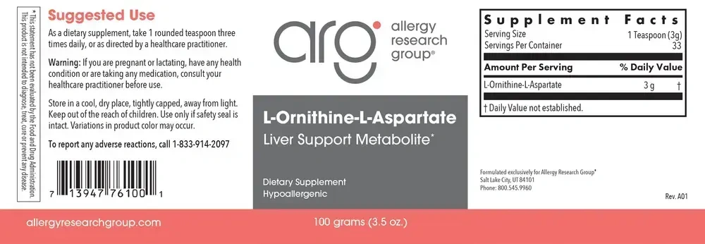 Product image for L-Ornithine-L-Aspartate.