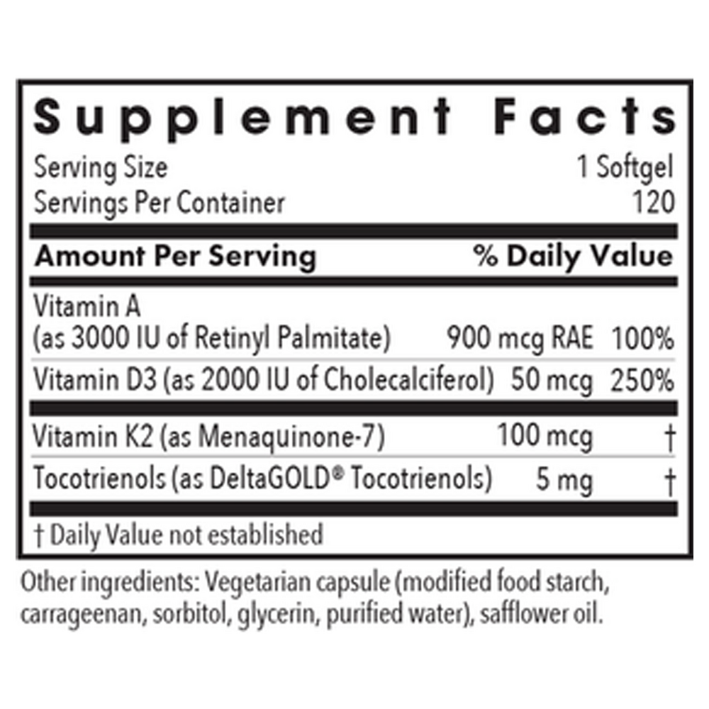 Product image for Vitamin D3 Complete Daily Balance with A and K2.