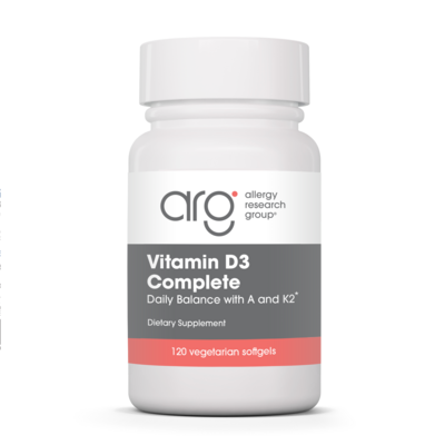 Vitamin D3 Complete Daily Balance with A and K2 120 Softgels