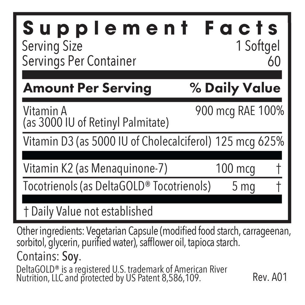 Product image for Vitamin D3 Complete 5000 High Potency with A and K2.