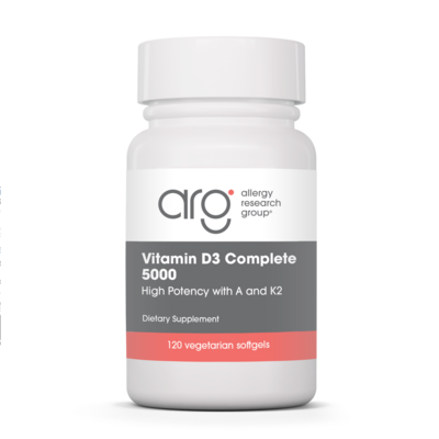 Vitamin D3 Complete 5000 High Potency with A and K2 120 Softgels