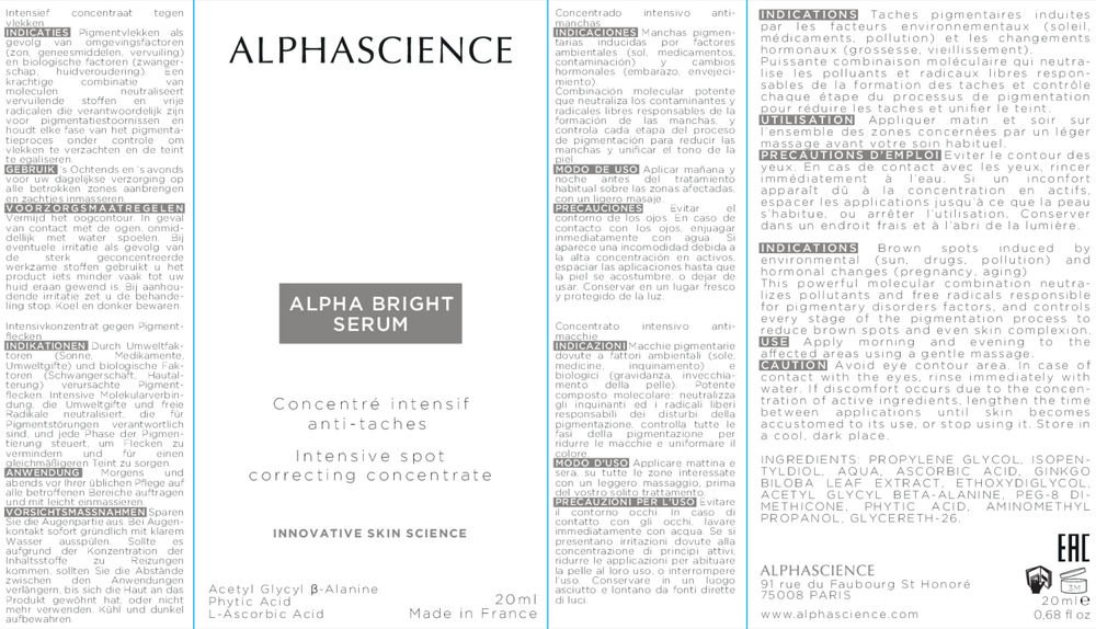 Product image for ALPHA BRIGHT SERUM.